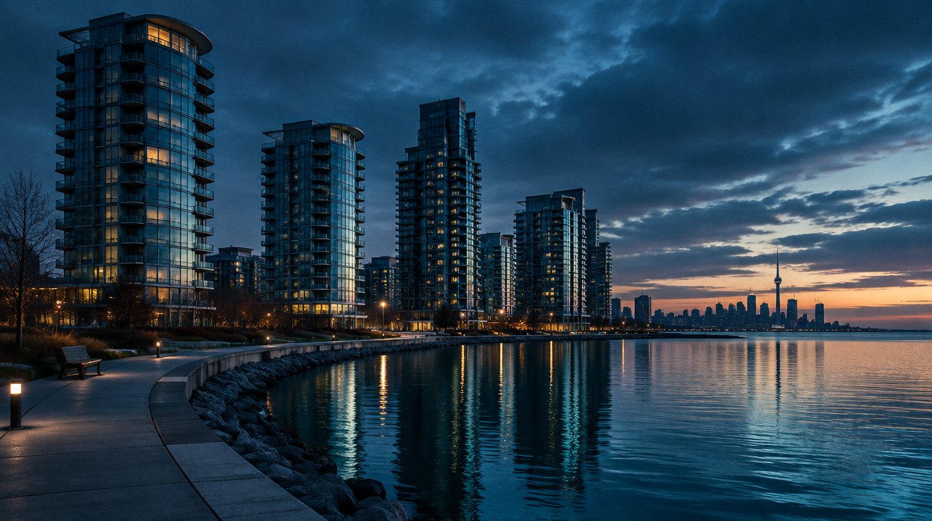 Humber Bay Shores towers along the Etobicoke waterfront