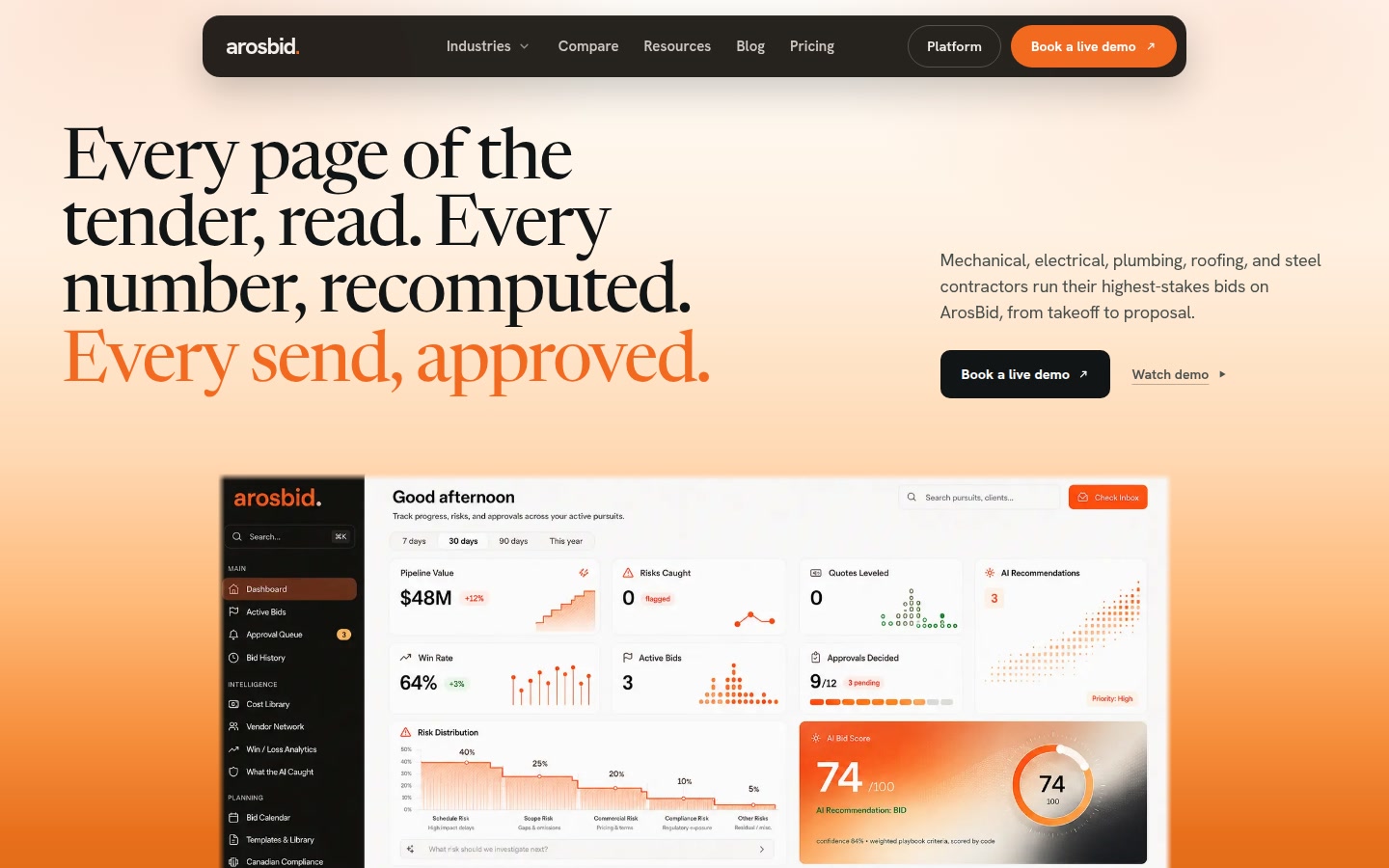 ArosBid website